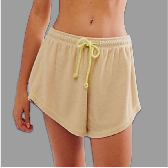 NWT FREE PEOPLE GIMME MORE TERRY SHORT IN CHAMOIS COMBO - Picture 6 of 9